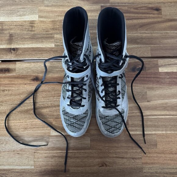 Reebok Boxing Boots shoes, Lace Up Ankle Strap Black/Silver Men’s Size 11 - Picture 12 of 16